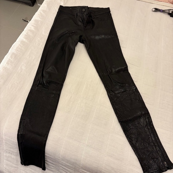 J brand size 25 leather pants
